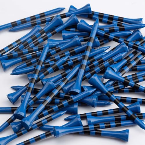 MAZEL Natural Wood/Bamboo Golf Tees 2 3/4 Inch & 3 1/4 Inch, Pack 50 or 120 by MAZEL