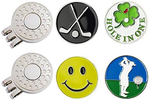 Golf Ball Markers with Hat Clips Value Sets by GOLTERS