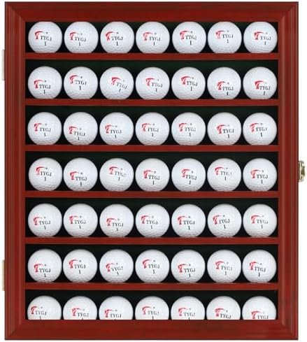 DisplayGifts 49 Golf Ball Display Cabinet Stand Storage Wall Mounted 7 Shelves - Image 2