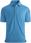 Alex Vando Mens Golf Shirt Moisture Wicking Print Performance Polo Shirt by AlexVando