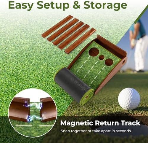 Goplus Golf Putting Mat, 10FT Putting Green Practice Training Aid - Image 5