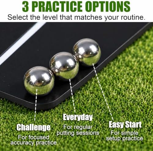 Golf Putting Tutor, Alignment Mirror Training Aid, Golf Hitting Mat - Image 4