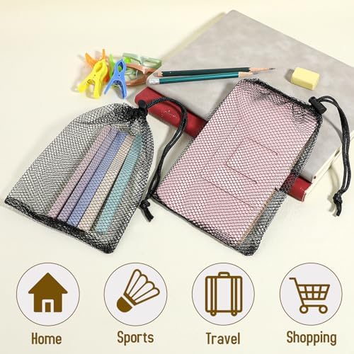 Sliverdew 10PCS Small Mesh Bags Drawstring Black Nylon Mesh Drawstring Bag Mini - Image 4