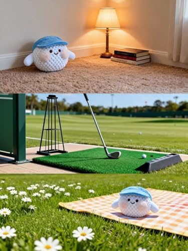 JEWSUN Cute Soft Golf Ball Stuffed Plush keychain - Image 4