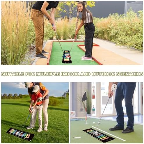 Silipull Golf Putting Mat Indoor 30x8.27 Inch Alignment Track - Image 4