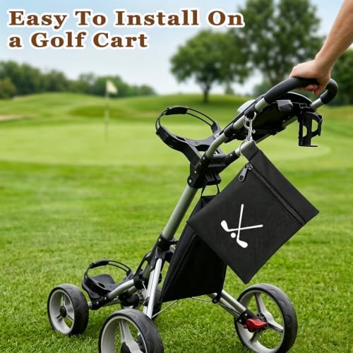 Black Golf Tee Pouch, Portable Golf Tee Bag - Image 2