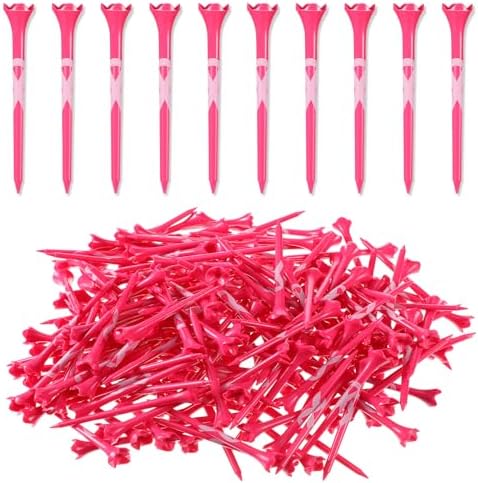 Simgoing 200 Pcs Breast Cancer Awareness Golf Tees 3.25 Inch Pink Golf Tees by Simgoing