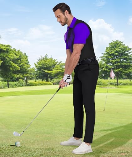 ZITY Men's Golf Shirts Short Sleeve Print Patterns Casual Collared Polo - Image 3