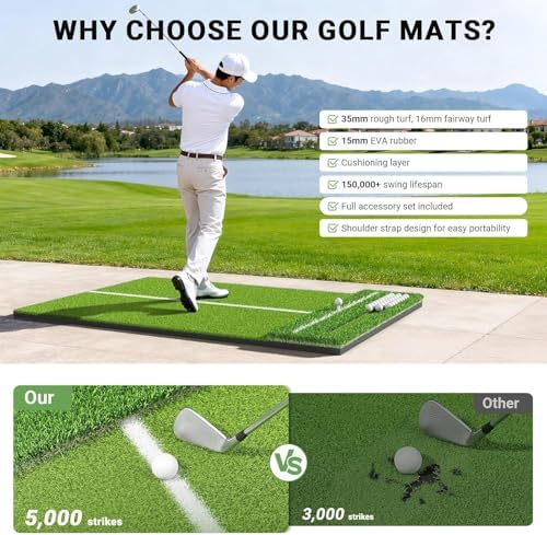 Golf Hitting Mat, 31mm Thickened Mat - Image 5