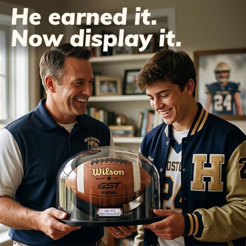 Full Size Autographed Football Display Case - Image 3
