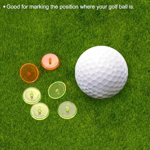 PATIKIL Golf Ball Marker, Pack Round Transparent Flat Position Mark Places - Image 5