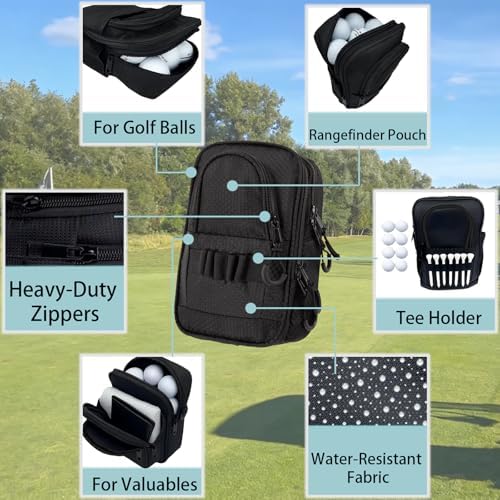 Golf Ball Bag Pouch + Green Ball Pendant, Golf Valuables Pouch & Golf Ball - Image 4