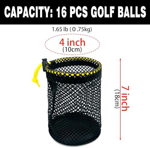 JKL 5 Pack Small Golf Ball Bags, Golf Mesh pouch, Sports Net, Round Storag - Image 5