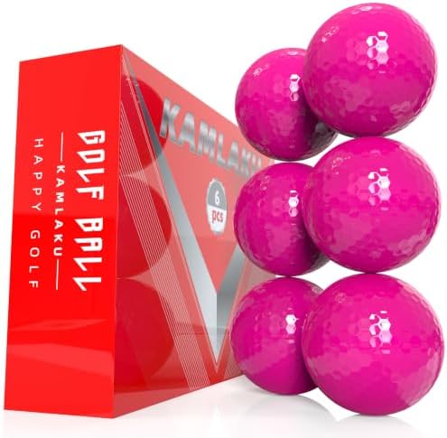 Colored Golf Balls, High Visibility Easy to Find, Blank No Logo by Kamlaku
