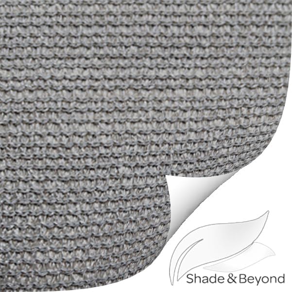 Shade&Beyond Rectangle Sun Shade Sail 20'X20' Permeable Canopy Light Grey - Image 8