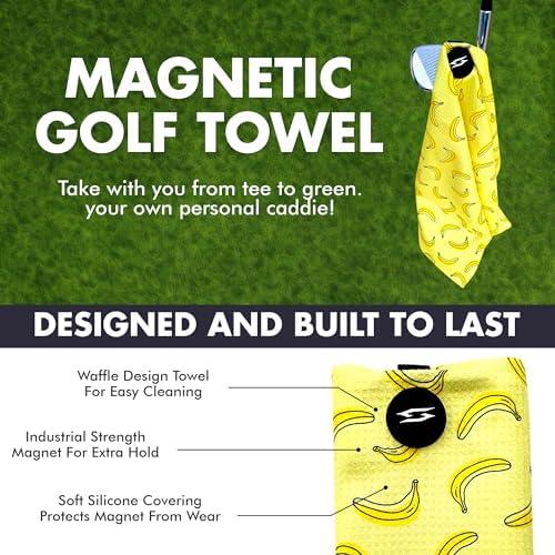 Magnetic Microfiber Waffle Golf Towel Large 16"x24" Clean - Image 2