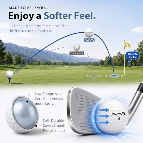 AVAVE Soft Core Golf Balls, Low Compression Golf Balls - Image 5