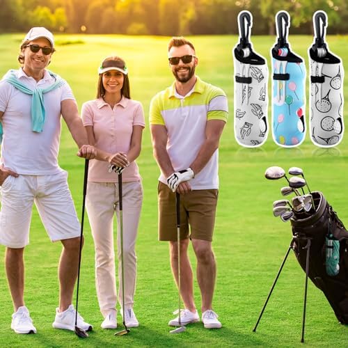 Bencailor 12 Pcs Golf Ball Tee Holder Neoprene Golf Ball Pouch Carry Bag - Image 4