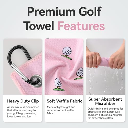Mile High Life Fun Print Golf Towel 16x24in, Microfiber Waffle - Image 4