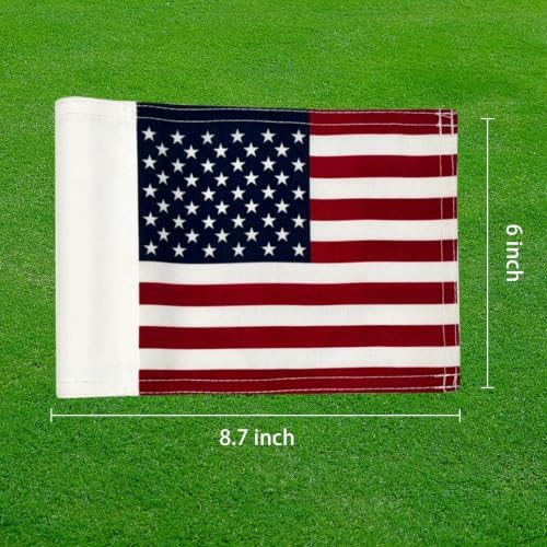 AZCOVER 2 Pack USA Golf Flag 8x6 Inch - Image 2