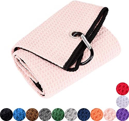 Mile High Life Microfiber Waffle Pattern Golf Towel | Club Groove Cleaner Brush - Image 2
