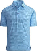 Alex Vando Mens Golf Shirt Moisture Wicking Print Performance Polo Shirt by AlexVando