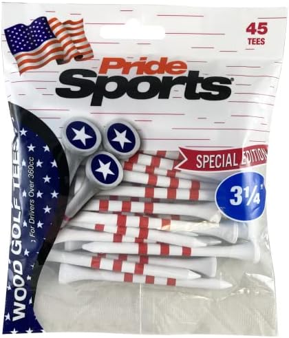 PrideSports 3-1/4" Pride Performance Wood Golf Tees by PrideGolfTee