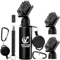 Golf Club Brush Cleaner with Golf Groove Sharpener Tool, 3 Replacement Brush by POIKSHARK