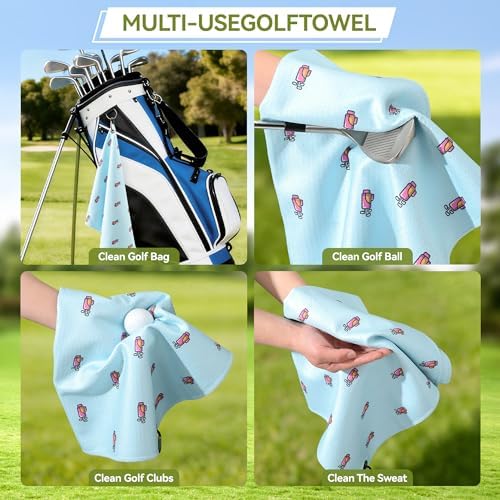 Mile High Life Fun Print Golf Towel 16x24in, Microfiber Waffle - Image 5