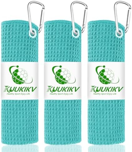 3 Pack 16" X 16" Golf Towels for Golf Bags by KuukikvDirect