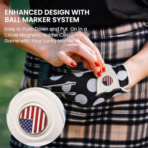 Amy Sport Stylish Pattern Womens Golf Glove - Image 4