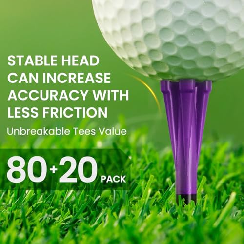 FINGER TEN Golf Tees Plastic 100 Pack - Image 2