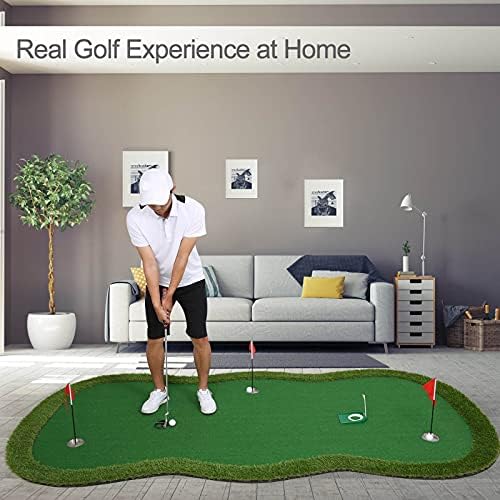 Chriiena Golf Putting Green, Large Practice Putting Mat - Image 2