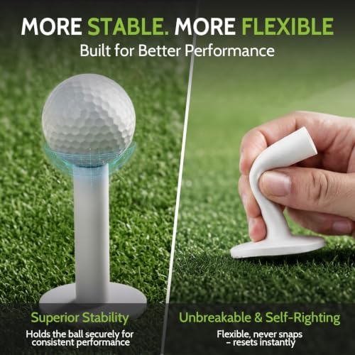 Rubber Golf Tees for Mats, Golf Mat Tees for Driving Range & Indoor Golf - Image 7