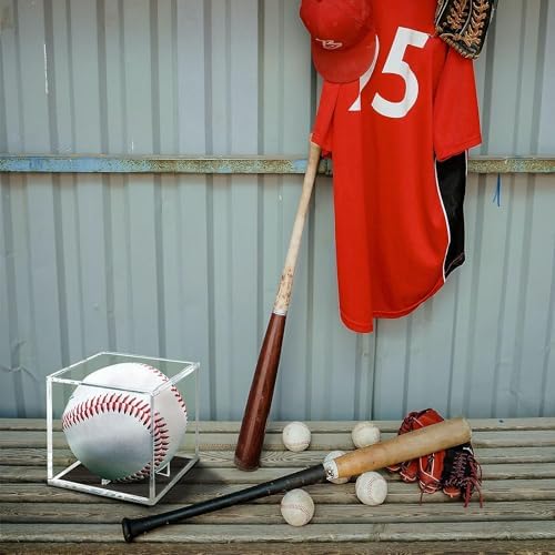 Danodoi 12 Pack UV Protected Clear Acrylic Baseball Display Cube - Image 7