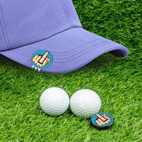Premium Magnetic Middle Finger Golf Ball Marker Cap Clip Set - Image 5