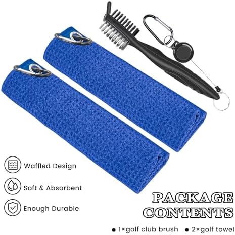 Seticek 2 Pack Golf Towel with Golf Brush, Super Absorbent Towel - Image 2