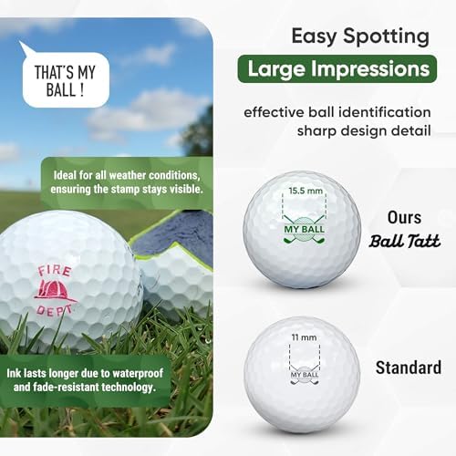 Fire Dept. Golf Ball Stamp, Golf Ball Stamper, Self-Inking Golf Ball Stamp - Image 3