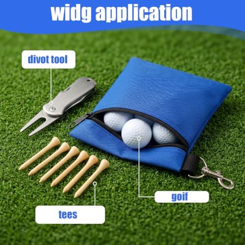 12 Pcs Golf Tee Bag Set 6.7 x 5.5 Inch Utility Pouch - Image 3