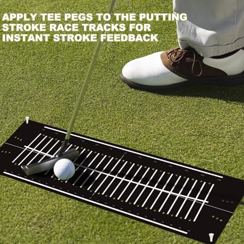 Silipull Golf Putting Mat Indoor 30x8.27 Inch Alignment Track - Image 4