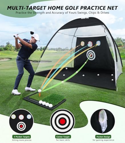Golf Net, 10 x 7FT Golf Practice Nets - Image 2