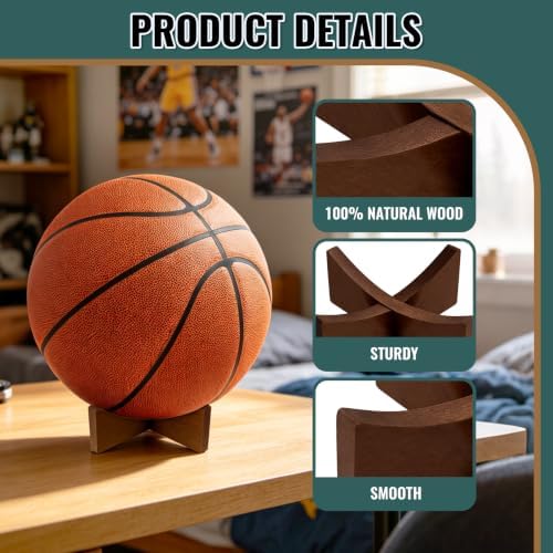Wood Ball Stand Ball Storage Holder Great - Image 3