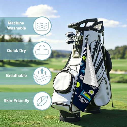 Green Tennis Sports Golf Towel - Image 3