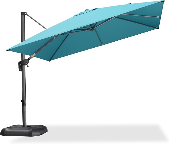 PURPLE LEAF Patio Umbrella Outdoor 10' x 10' Easy Assembly Turquoise | Built to - Image 9