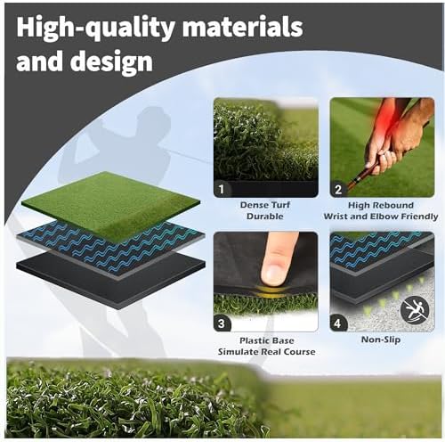 Fanshaw Dual/Tri Turf Golf Mat 5x4/6x4ft 40-50mm Thickened - Image 4
