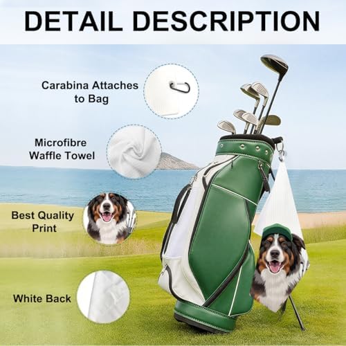 2 Pcs Australian Shepherd Golf Towel 16x24 Inch, Golf Gifts - Image 3