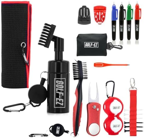 Golf Essentials Kit | Must-Have Accessories – Water Brush, Club Brush, Ball by Golf-EZ
