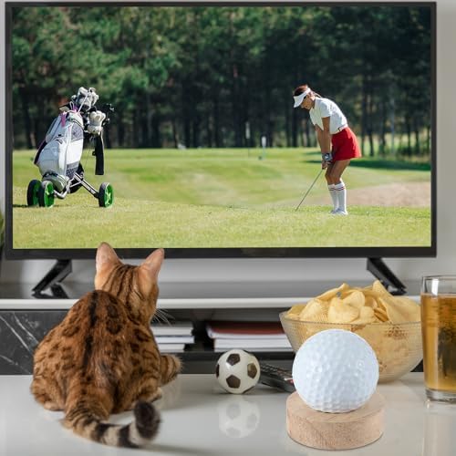 Thyle Wooden Single Golf Ball Display Stand 2 Inches Golf Ball Holder Mini - Image 6