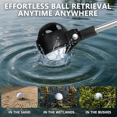 HOW TRUE 7Ft/9Ft Telescopic Golf Ball Retriever, Extendable Stainless Steel - Image 5