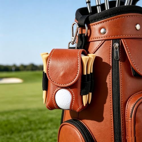 WCRAZYE Leather Golf Ball Bag Pouch - Image 3